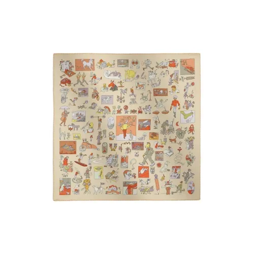 HERMES Silk Scarves Women's Multicolor