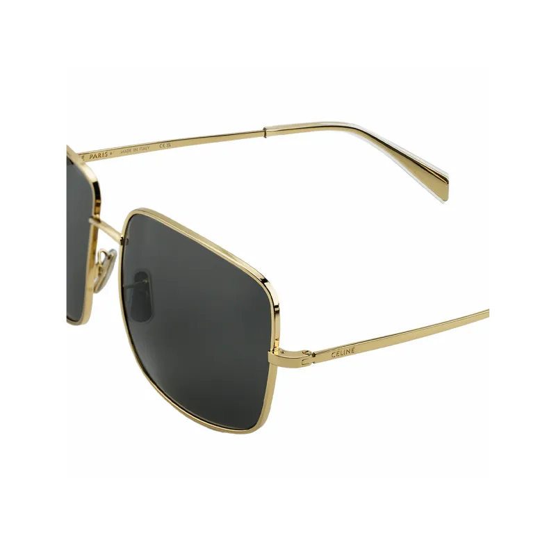 CELINE Triomphe Rhinestone 01 Sunglasses In Metal With Crystals-5