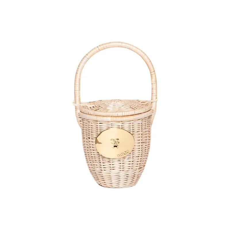 Patou Wicker Bucket Bag-0