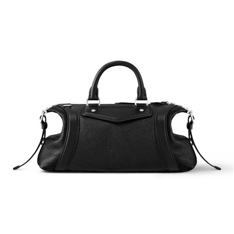 LOUIS VUITTON BIKER Sheepskin One Shoulder Handbags Small Size Women's Black-2