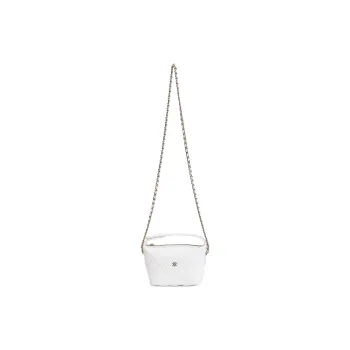 CHANEL Shiny Grain Calfskin Shoulder Bag, Crossbody Bag, Handbag Women's White
