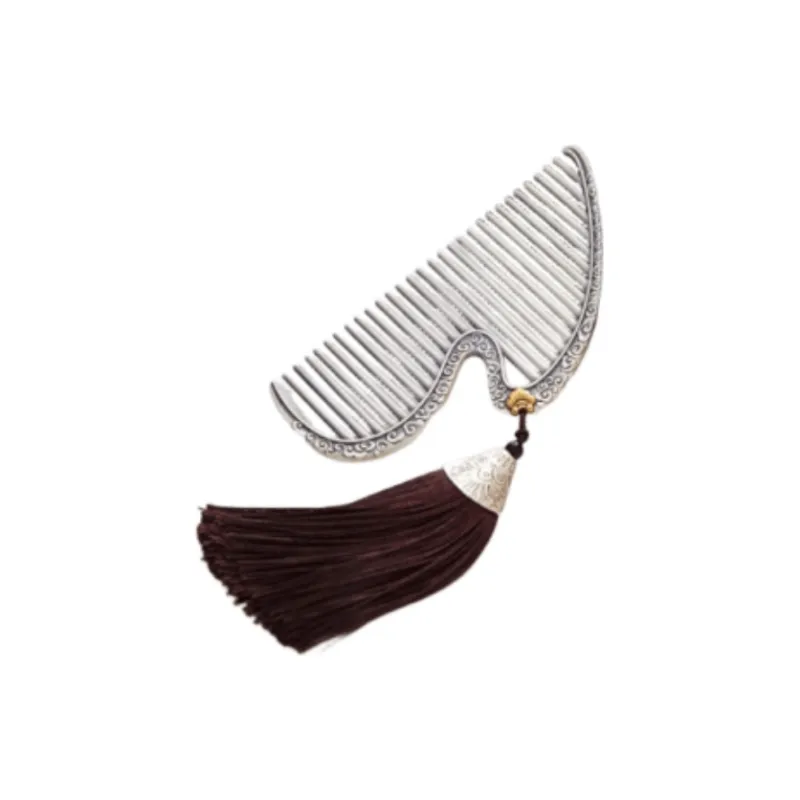 QINGFU 999 Fine Silver Comb Women's-0