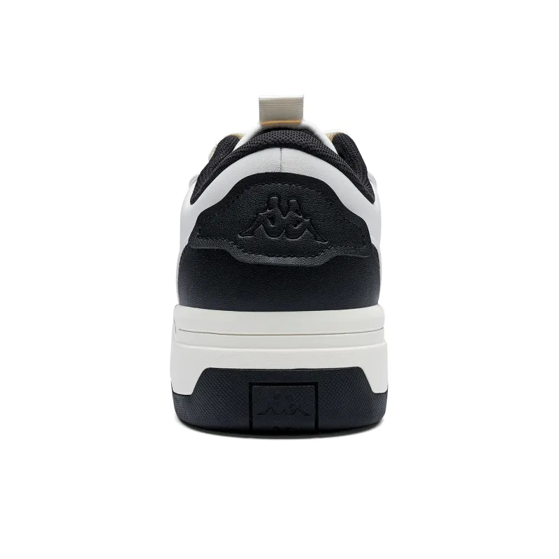 Kappa Anti Slip Wear Resistant Low Top Skateboard Shoes Unisex White Black-4