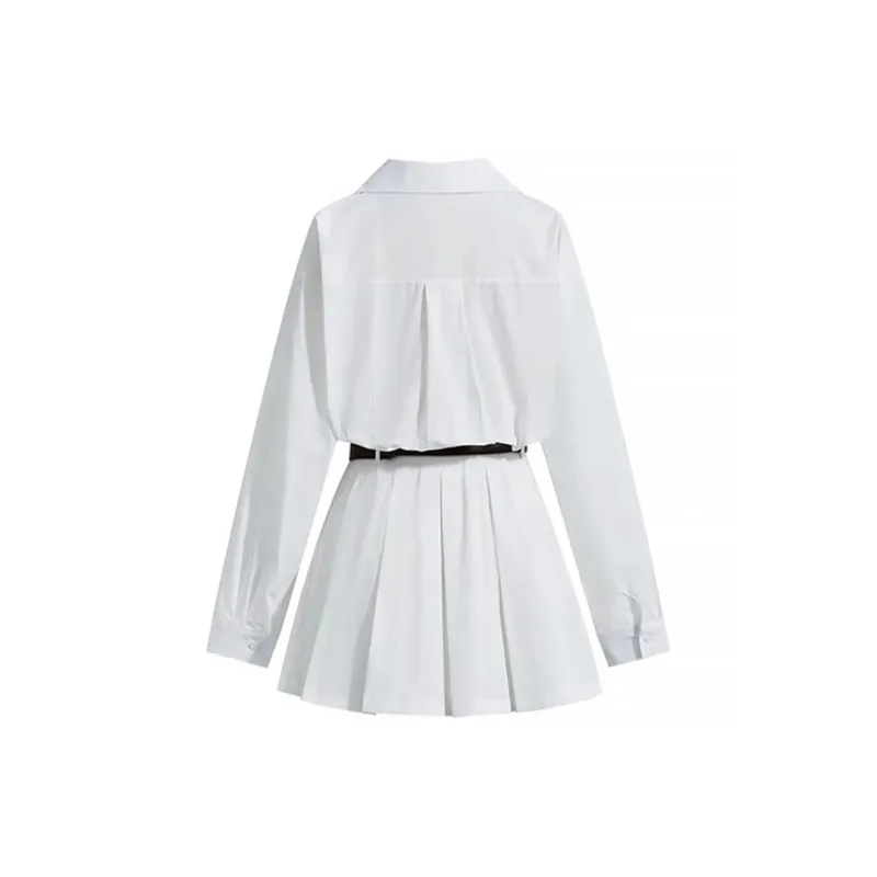 ETSE Long Sleeved Dress Women's White-1