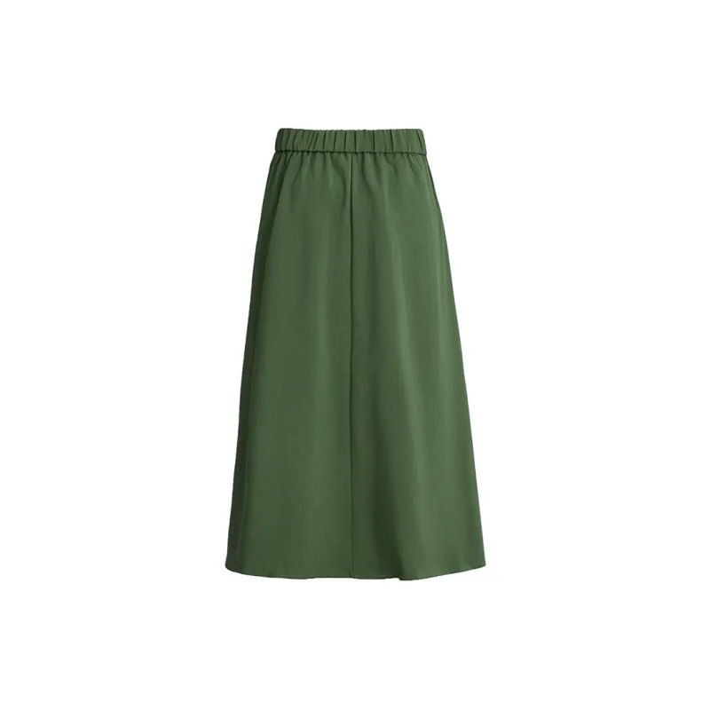 VICTORIA&VERA Casual Long Skirt Women's Avocado Green-1