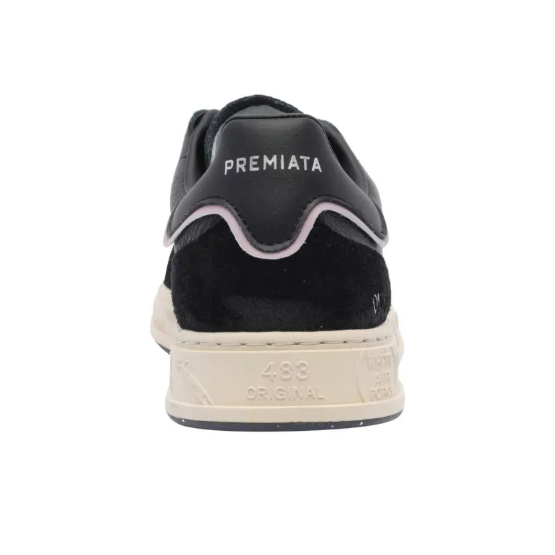 PREMIATA Quinnd 7422 Slip Resistant Low Top Skateboard Shoes Women's Black-3