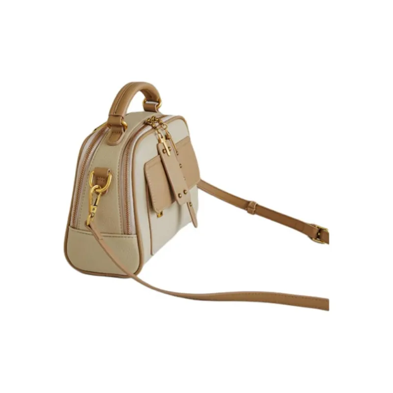 BEMIX PETS PU Handbag Small Size Women's Apricot Khaki-1