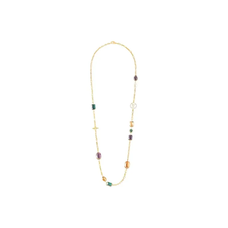 LOUIS VUITTON Synthetic Cubic Zirconia, Metal Necklaces Women's Gold-1