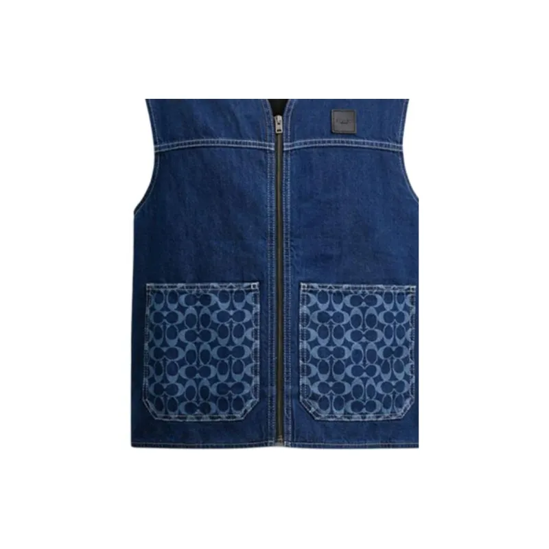 COACH SS25 Vest Men's Dark Color Washed-1