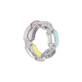 LOUIS VUITTON Metal Rings Men's Silver