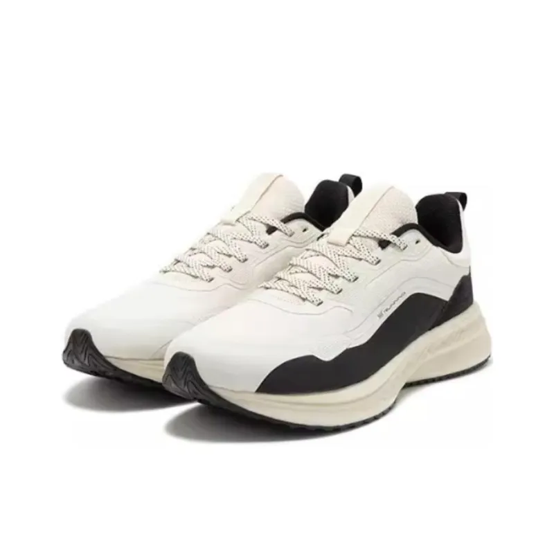361° Cushioning Slip Resistant Low Top Running Shoes Men's White Black-2