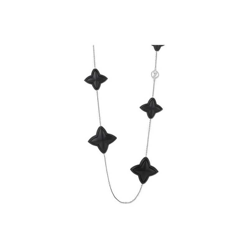 LOUIS VUITTON Leather Flower Sautoir-0