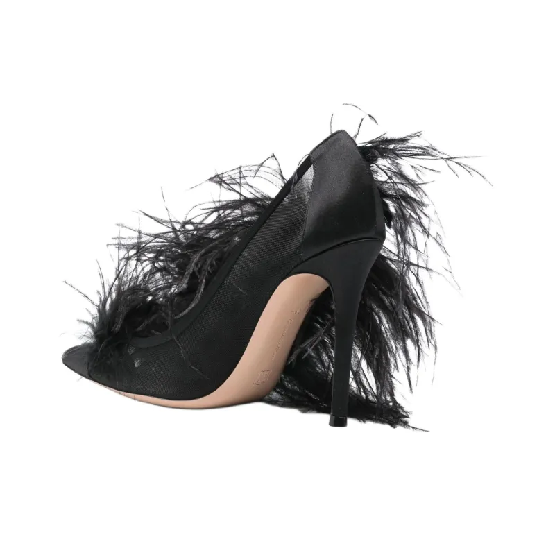 GIANVITO ROSSI Suzy Slim Heel High Heels 10.5cm Women's Black-2