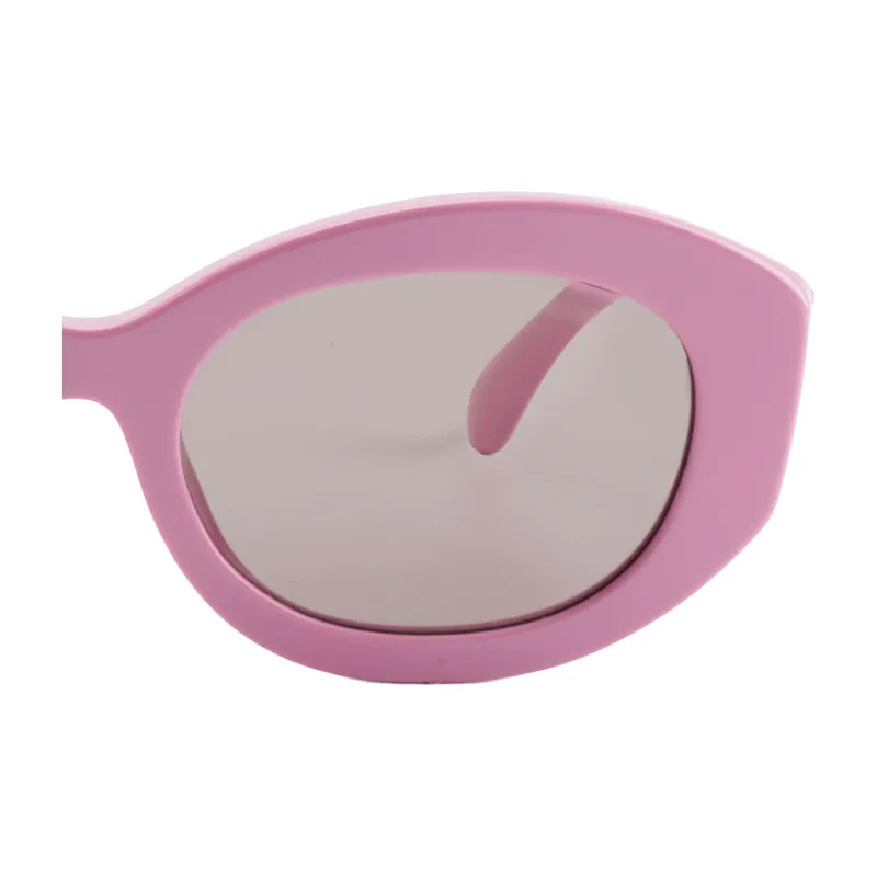 CHANEL Acetate Nylon Oval Sunglasses Women's Pink-3