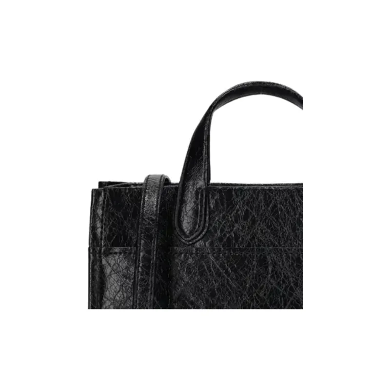 MICHAEL KORS Leather Tote Bag Shopping Bag Shoulder Bag Crossbody Bag Handbag Women's Black-2