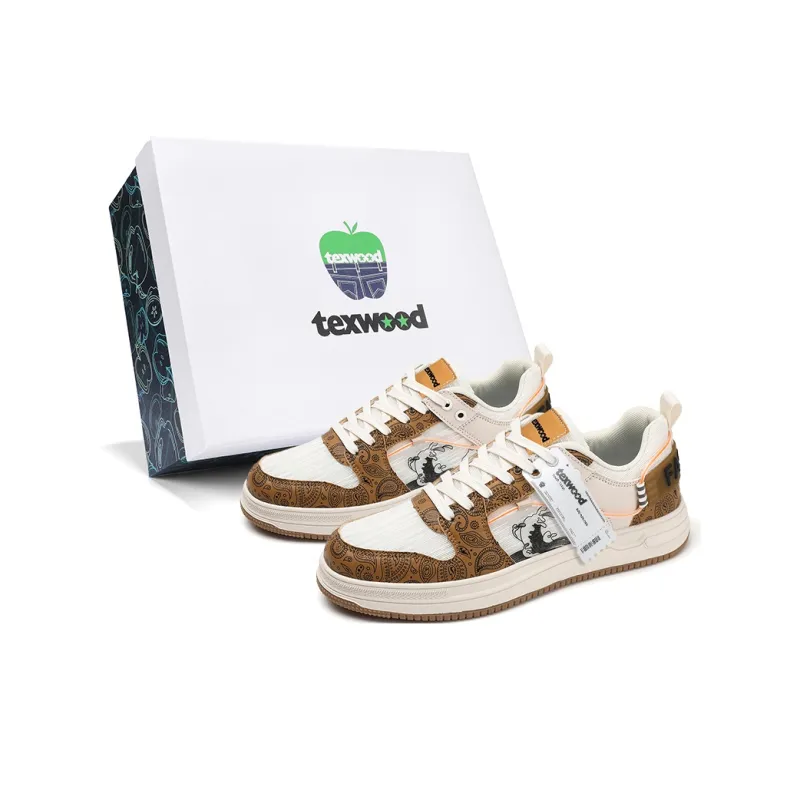 TEXWOOD Chinese Style Blue And White Porcelain Collection Low-Top Skateboard Shoes Men's Box-12