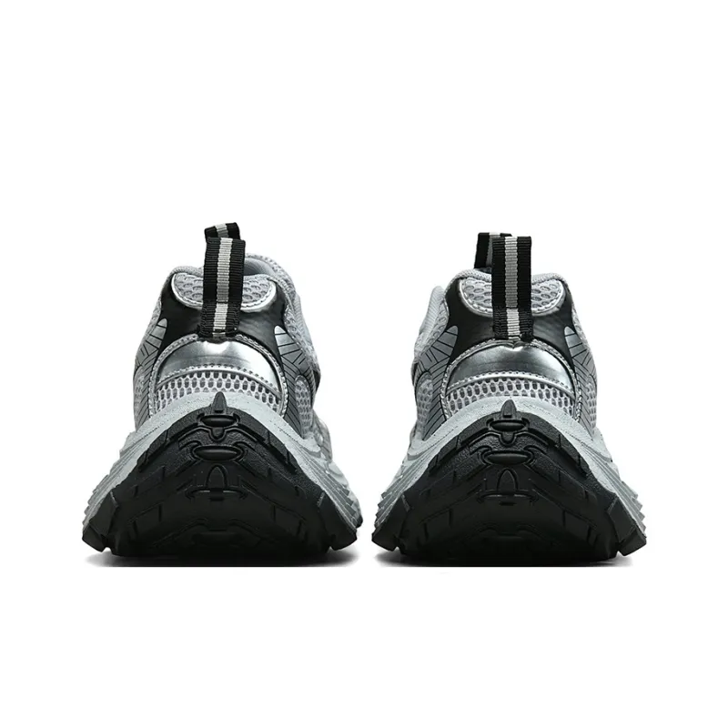 Kuding Chunky Sneakers Unisex Low Top White/Black/Silver/Red-15
