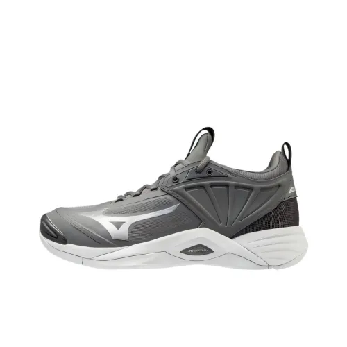 mizuno preto Wave Momentum 2 Abrasion-Resistant Low-Top Training Shoes Women's Gray