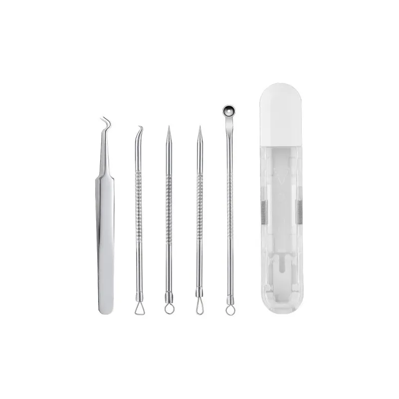 JIAOXUEFEI Pimple Extractor Set With Blackhead Removal Tweezers Acne-Fighting Tools And One Twist-off Pimple Extractor-6