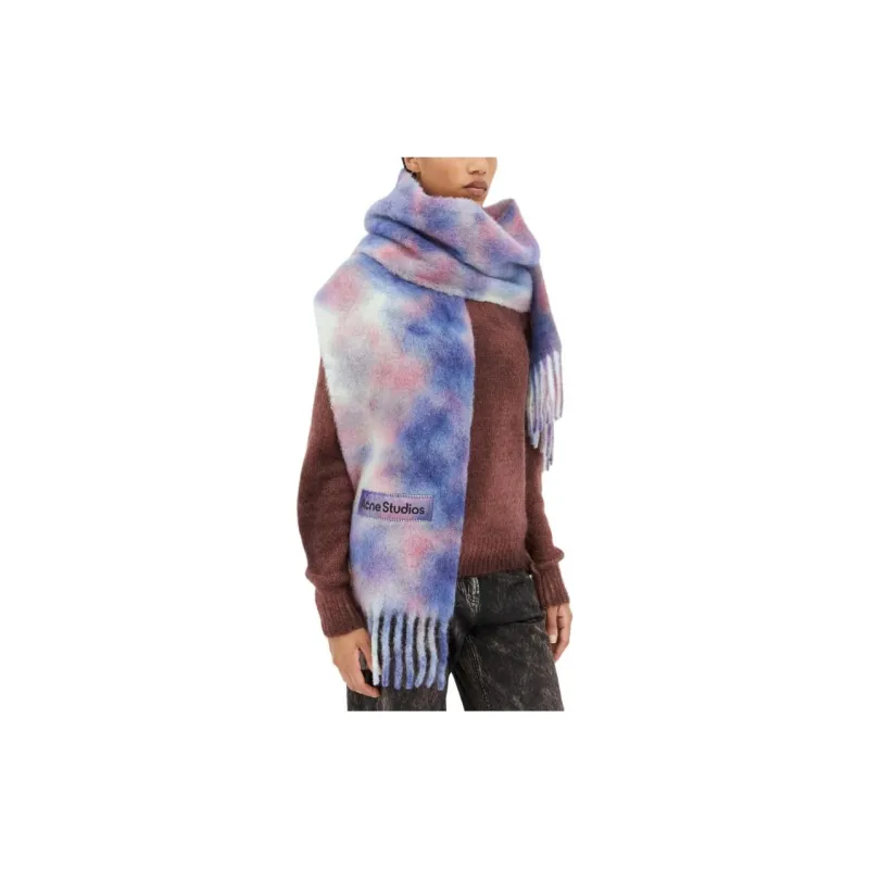 Acne Studios Logo Patch Fringed Scarf-2