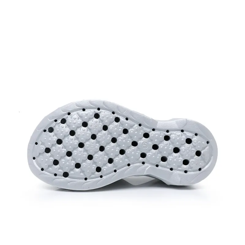 LOKWT EVA Cut Out Quiet, Slip Resistant, Odor Resistant Cushioning Slide Slippers Women's Silver-4