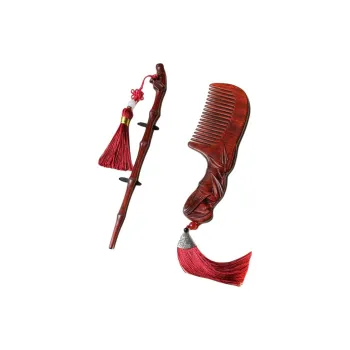 Finger Carpenter Red Rosewood Wooden Comb Women's