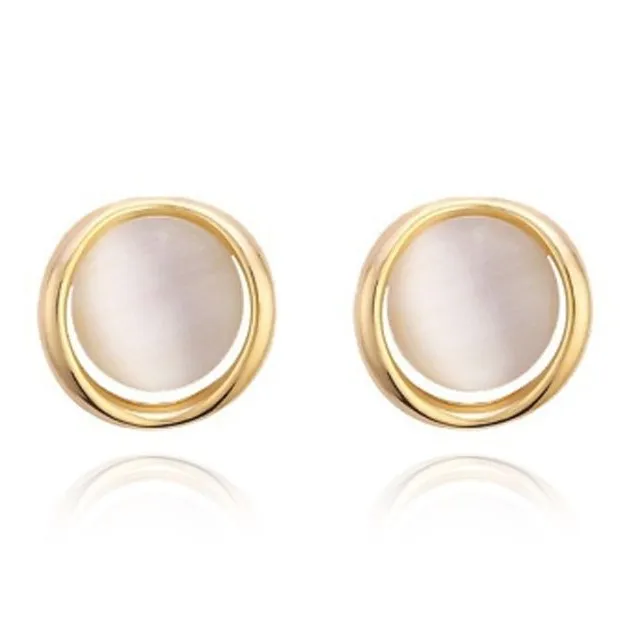 BNNYW Glass Cat Eye Stud Earrings Women's-0