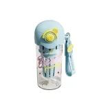 [Mother and Baby Grade Tritan]Blue Lotus Soft Ice 500ml with Independent Tea Compartment