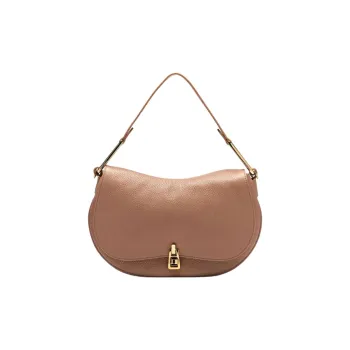COCCINELLE Magie Genuine Leather Handbag Shoulder Bag Medium Size Women's Brown