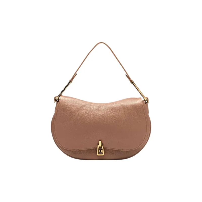 COCCINELLE Magie Genuine Leather Handbag Shoulder Bag Medium Size Women's Brown-0