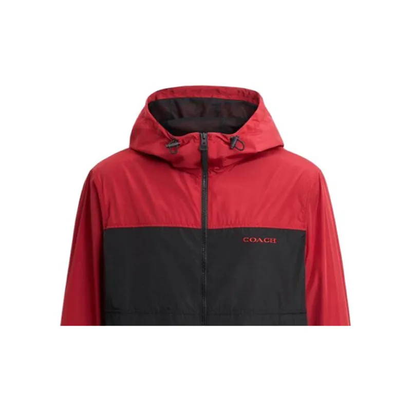 COACH FW24 Jackets Coats Men's Black Red-4