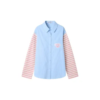 ANDREA MARTIN Shirts Women's Blue Pink Stripes