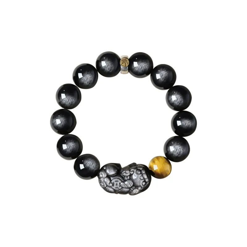 Yi Mingju Obsidian Bracelets Men's-16