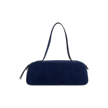 KHAITE Suede Shoulder Bag Women's Marine Blue
