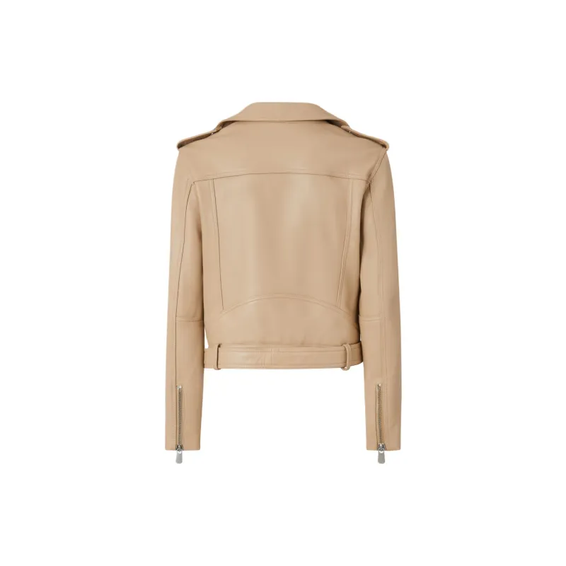 PINKO Zip Up Belted Biker Jacket-1