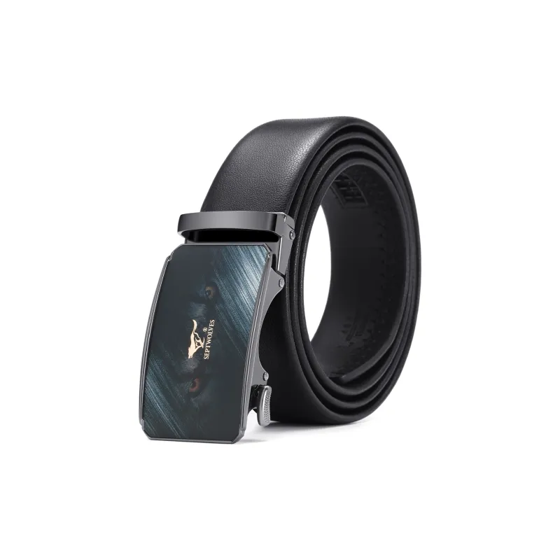 SEPTWOLVES Cow Split Leather Leather Belts Men's Width 3.5CM-0