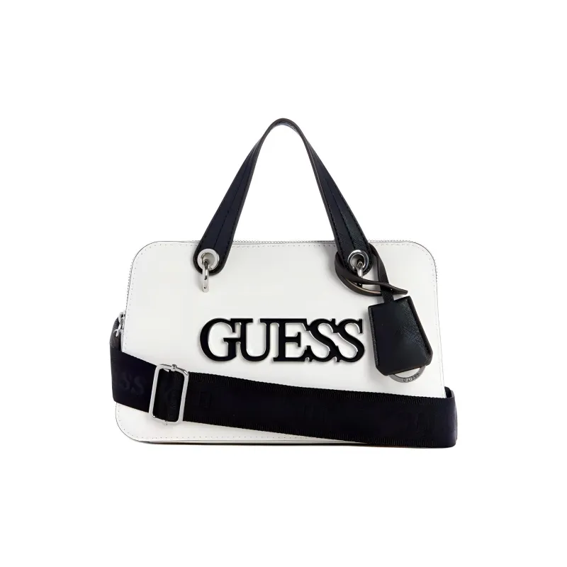 GUESS Artificial Leather Handbag Shoulder Bag Crossbody Bag Small Size Women's White-0