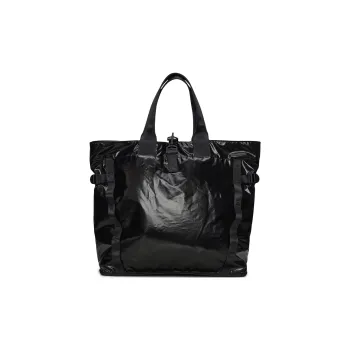 Rains Polyester Totes Handbags Regular Unisex Black/Mist Gray