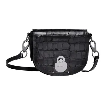 LONGCHAMP Cavalcade Cow Leather Crossbody Bag Women's Black