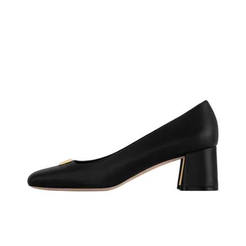 LOUIS VUITTON Swing Block Heel High Heels 5.5cm Women's Black