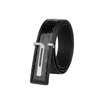 Jaylen Oos Crocodile Leather Leather Belts Men's 3.8cm