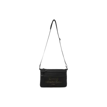 LiNing Fitness Series Polyester Shoulder Bag, Crossbody Bag Regular Unisex Black