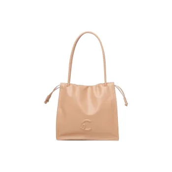 COCCINELLE Logo Embossed Drawstring Tote Bag