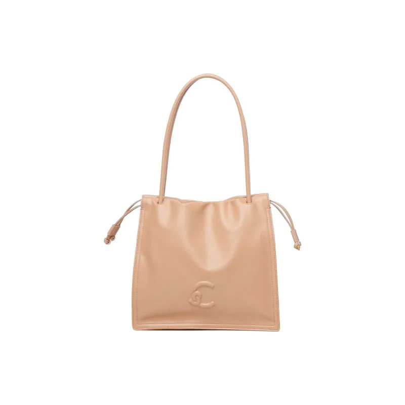 COCCINELLE Logo Embossed Drawstring Tote Bag-0