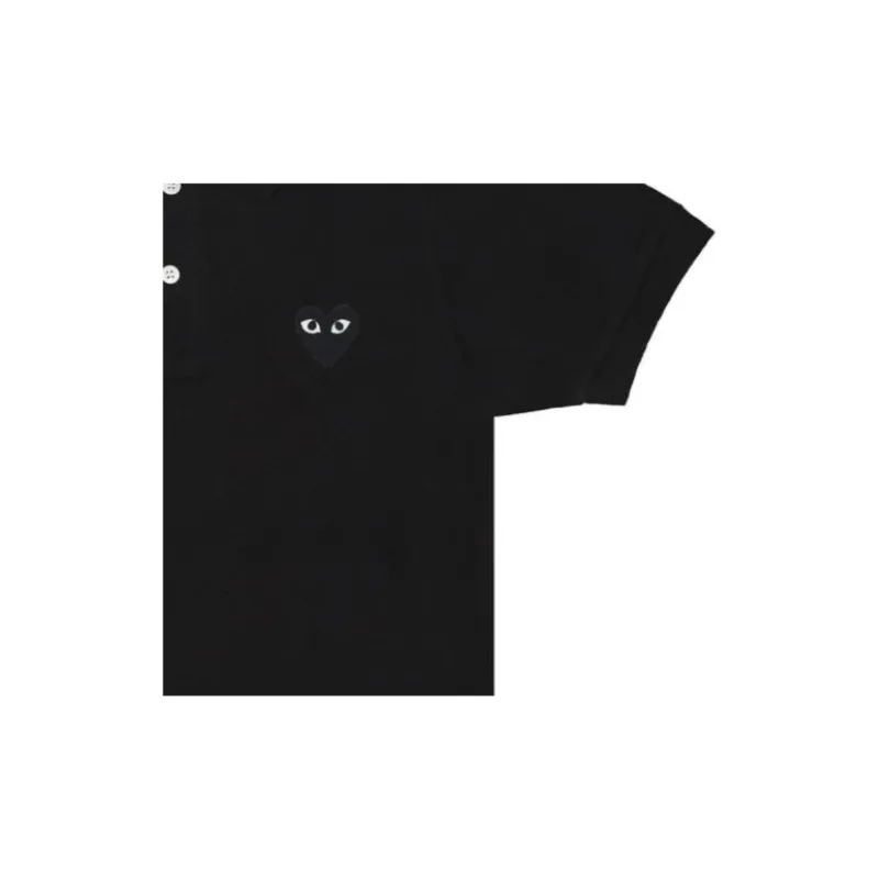 CDG Play SS24 Polo Shirt Unisex Black-1