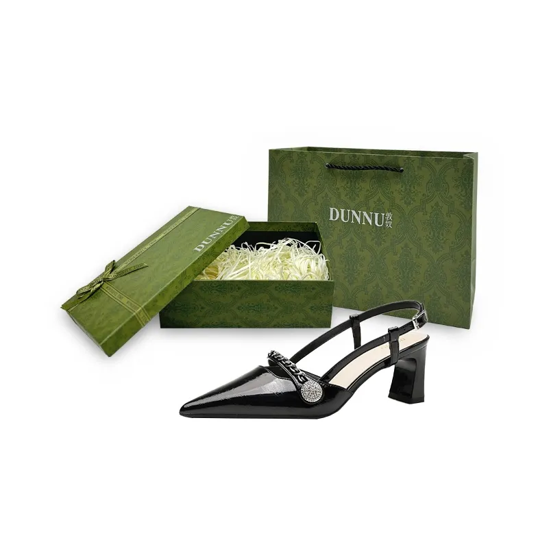 Dunnu Chunky Heel High Heels 5cm Women's Box Included-18