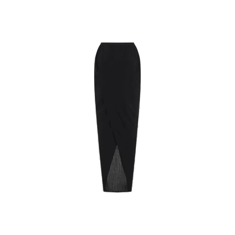 RICK OWENS Slit Detailed Pencil Skirt-1