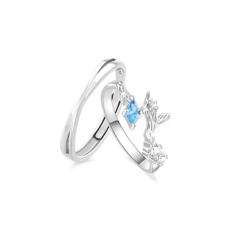 VIVIWELL S925 Silver Rings Unisex-0