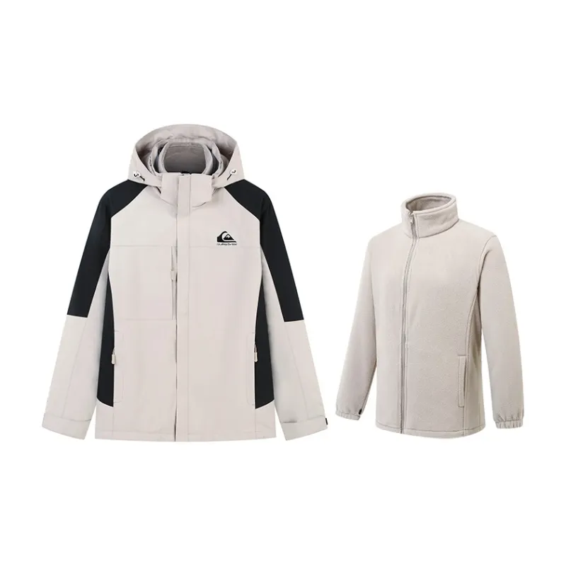 Quiksilver Waterproof, Windproof, Thermal, Water Repellent, Cold Resistant, Rainproof Windbreaker Jacket Unisex-5
