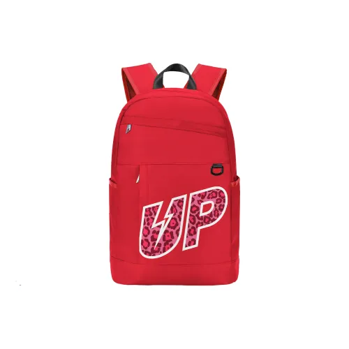 TURN UP Polyester Backpack Unisex Red